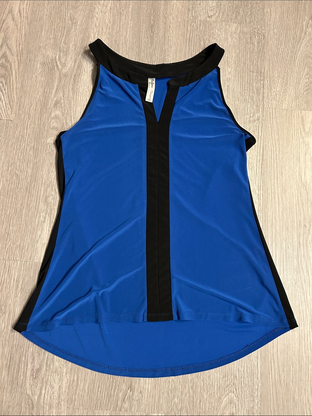 PerSeption Concept Blue & Black Sleeveless V-Panel Tank